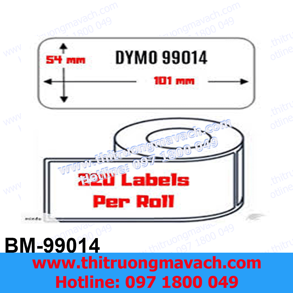 Nhãn máy in DYMO BM 99014 , 54mm x 101mm - 220 nhãn, tương thích LW99014 , LW / S0722420
